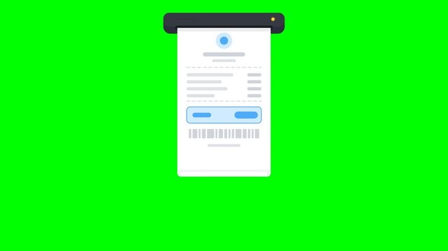Paper Receipt Popping Up Concept