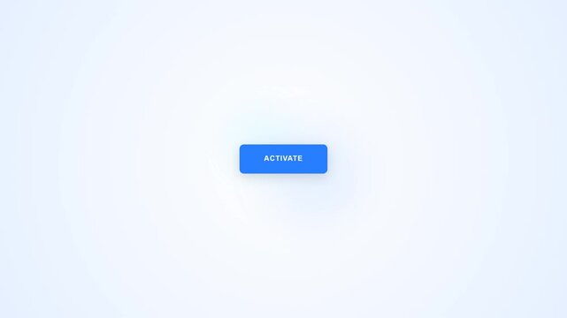 Cursor pressing a blue activate button on a light background