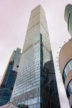 The Oko Tower (South Tower) in the Moscow City business centre in Moscow: Moscow, Russia - October 12, 2022