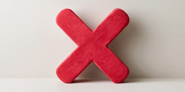 Red cross symbol on white background