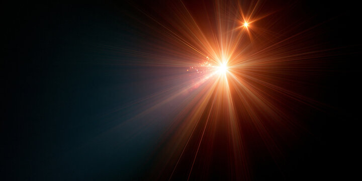 Bright orange starburst light effect