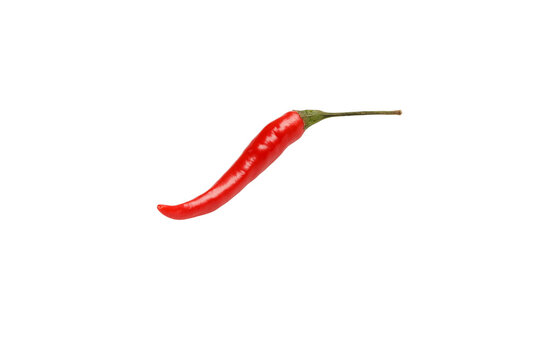 Fresh red hot chili pepper isolated on transparent background