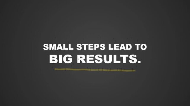 Motivational Quote About Taking Small Steps to Achieve Significant Success and Long Term Growth