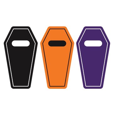 Halloween Coffin Trio Icon Illustration