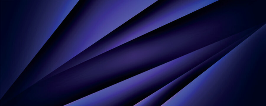Abstract techno background with glowing purple geometric layers. Modern design with overlapping element cutout effects. Minimalist business banner concept with empty space for text. EPS. 3