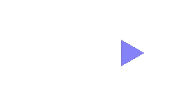 Back fast forward blue symbols icon symbol animation on black background. Left fast forward sign moving forward