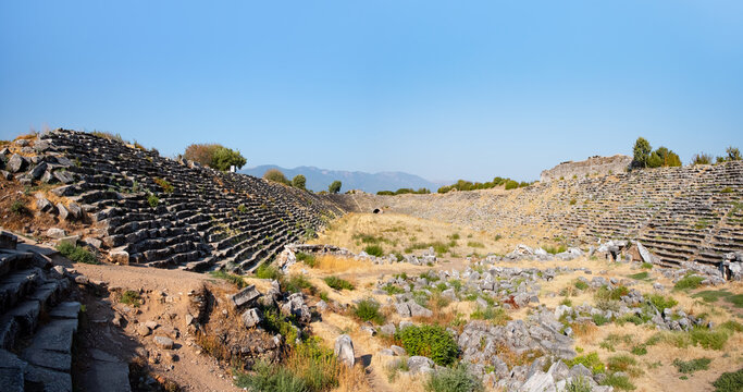 The old stadium in the ancient city of Aphrodisias -  Aydin Turkey  