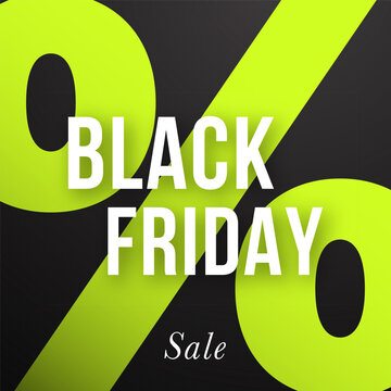 Bold design featuring vibrant colors and striking text promoting Black Friday sale.