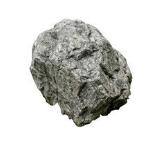 Obraz premium Large grey textured natural rock isolated on transparent background