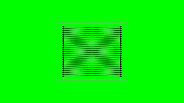 Pendulum Wave Double Helix Loop Animation