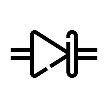 Zener diode symbol illustrating a crucial electronic component for schematic diagrams, indicating controlled voltage regulation in modern electrical engineering