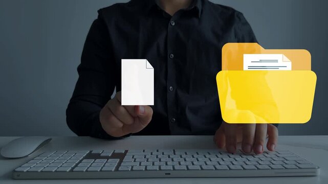 Document Management System file organization, cloud storage, business records and automated workflow. Digital Software, digital archive and enterprise information management.	
