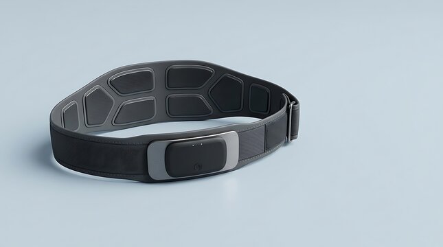 Ab stimulator belt with electronic control unit for muscle training and toning exercise fitness equipment on isolated