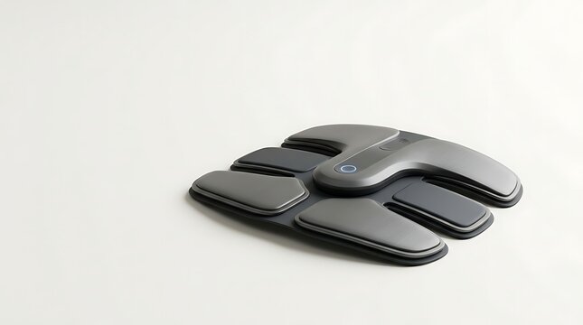 A modern electronic ab stimulator device designed for muscle toning and fitness improvement on a white background