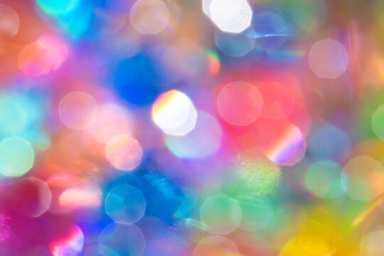 Colorful bokeh background with soft abstract light circles