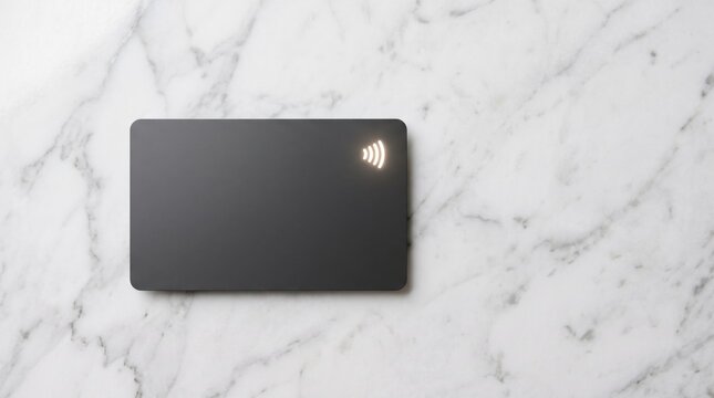 Contactless Payment Terminal on Marble Surface