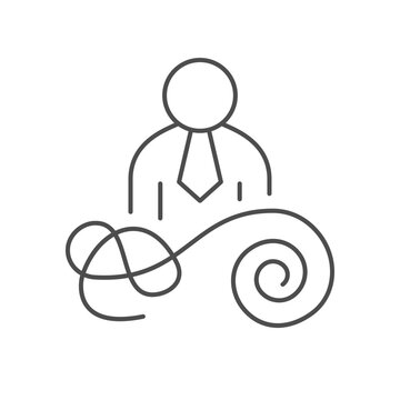Problem solving line outline icon