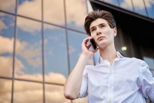 Young Businessman Calling