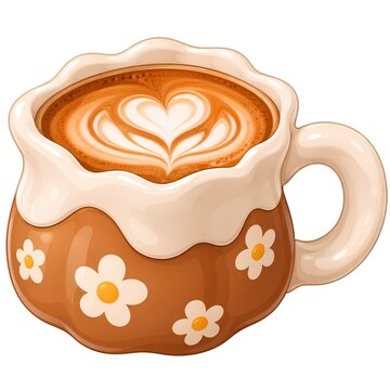cangkir kopi bunga 