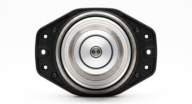 circular industrial metal machine part, polished stainless steel bearing housing, metallic engineering lathe component, precision aluminum motor part, heavy duty round equipment flange, industrial cir