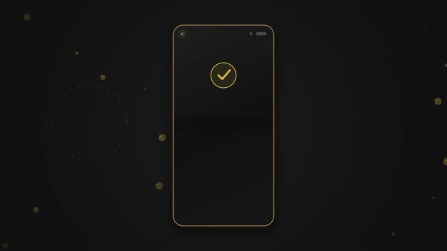 Digital Fintech Mobile Payment Interface with Success Confirmation Animation