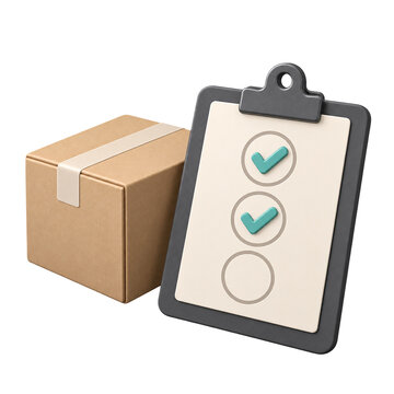Closed parcel with two completed checks and one pending inspection