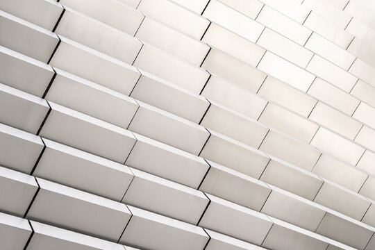 Abstract contemporary architecture with geometric facade lines