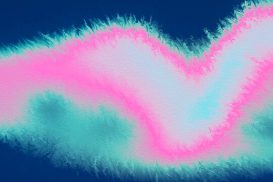 Holographic abstract color wave with luminous pink glow