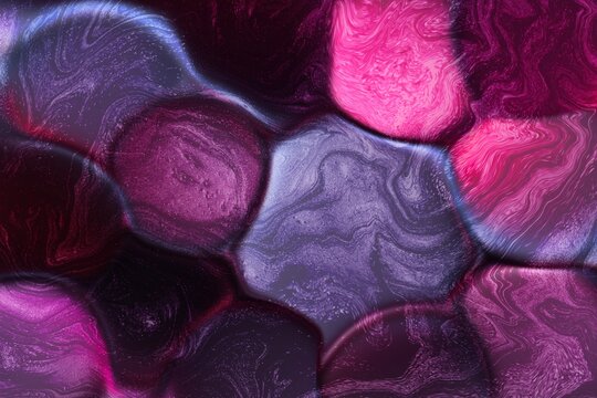 Abstract purple and pink metallic texture with flowing pattern