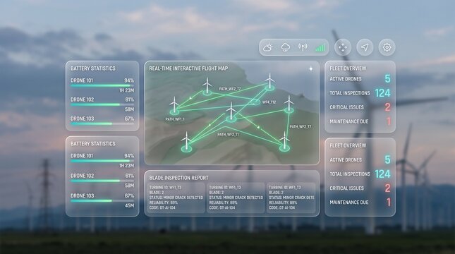Glassmorphism Sustainable Construction Dashboard UI