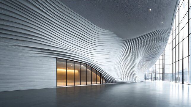 Modern Abstract Interior Hall.