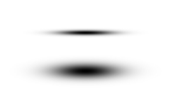 Drop shadow elements isolated on transparent background