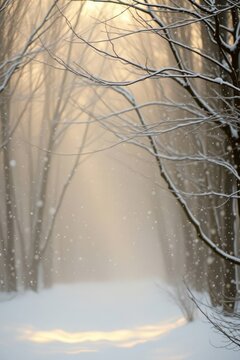 trees in the snow