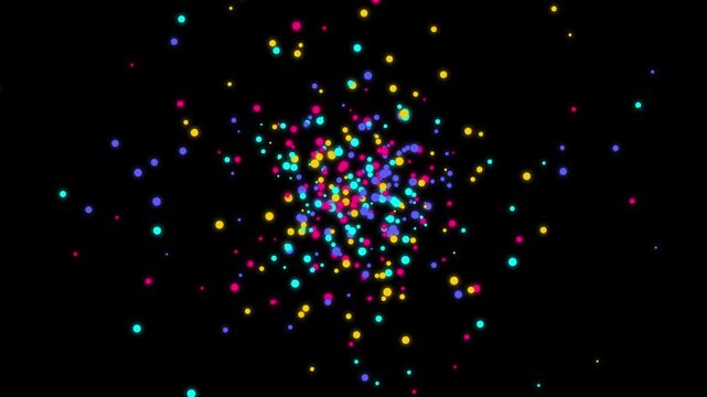 Abstract quantum prism reconstruction glowing on a black background