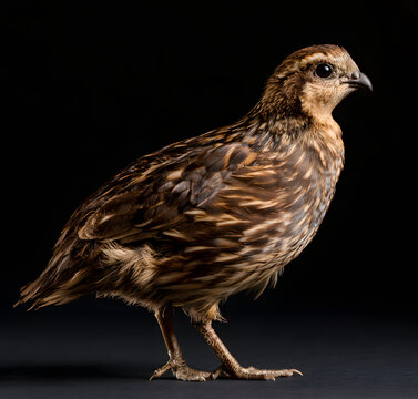 Japanese quail in the studio