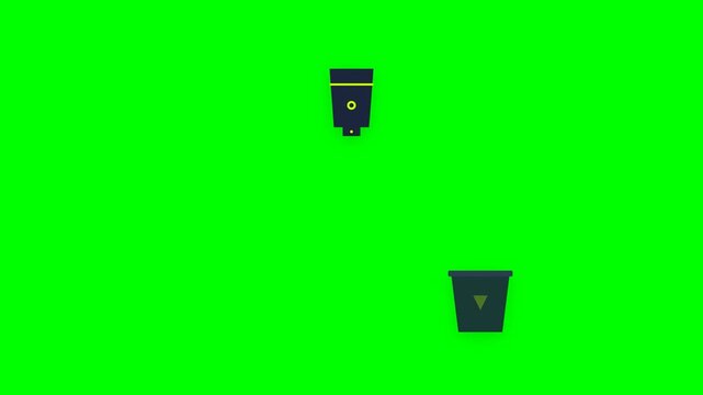 Industrial E-Waste Optical Sorting Nozzle with Neon Lime Air Jet and Circuit Board Deflection