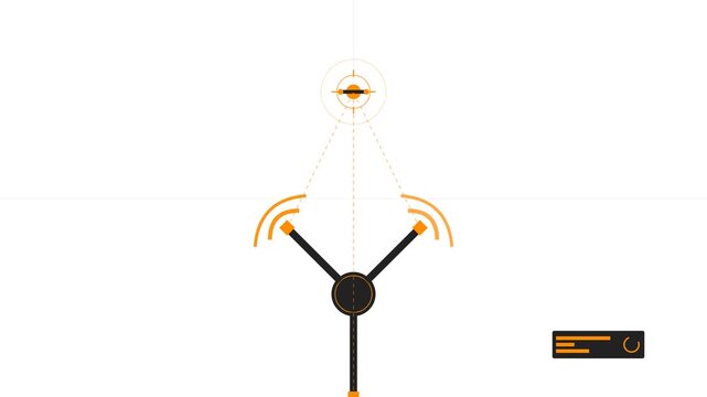 Acoustic Drone Detection System Microphone Array Triangulation Motion Graphic