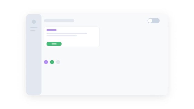 Automated UI Theme Switcher Motion Graphic with Dark Slate and Lavender Accents
