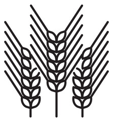 Obraz premium Farm crop logo. Grain ears line icon
