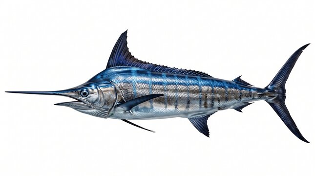 Side profile of a blue marlin fish