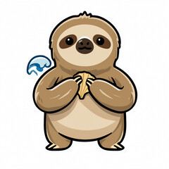 Obraz premium Sloth Diver Sticker