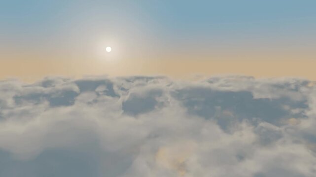 Sun above the clouds heaven atmosphere nature bg able to loop endless seamless 4k