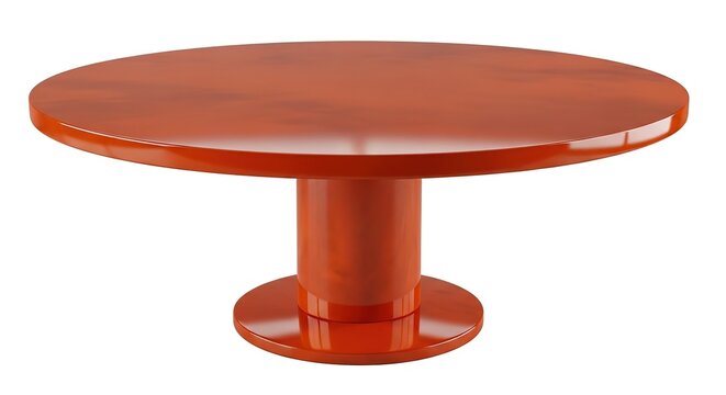 Elegant Orange Cake Stand Isolated on White Background.
