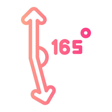 one hundred sixty five gradient icon