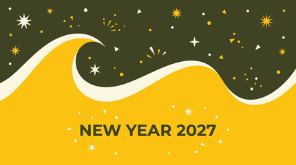 A vibrant and festive new year 2027 background vector illustration perfect for celebrations parties and digital greetings with a modern aesthetic © MstFatema