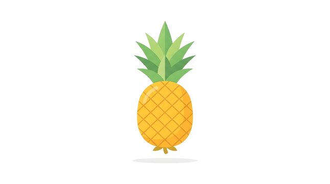 Flat vector illustration of a pineapple icon isolated on white background