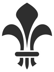 A black and white image of a fleur de lis © MicroOne