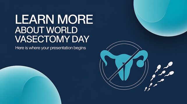 World vasectomy day presentation slide with medical icons