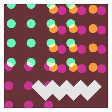 A colorful abstract design with many different colored circles