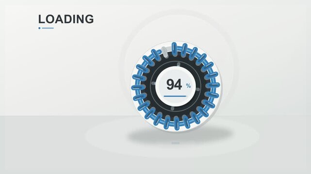 Loading bar, progress and circular interface for website, software and application update. Digital screen, waiting and process with percentage, system download and buffer for user experience design